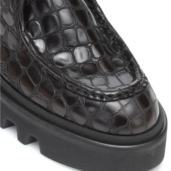 New Women’s Dries Van Noten Croc-Effect Leather Derby Shoes!!🔥🔥🔥 - Picture 5 of 16